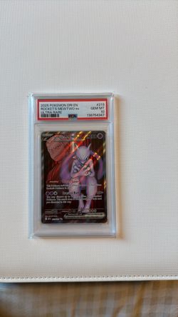 2025 Pokemon SV Destined Rivals Full Art Team Rocket's Mewtwo Ex #213 PSA 10 GEM MINT 🔥