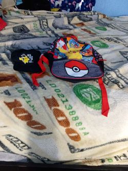 Pokemon backpack and hat