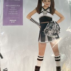 Ra Ra Rebel Zombie Cheerleader Costume Size 8-10 Medium Girls