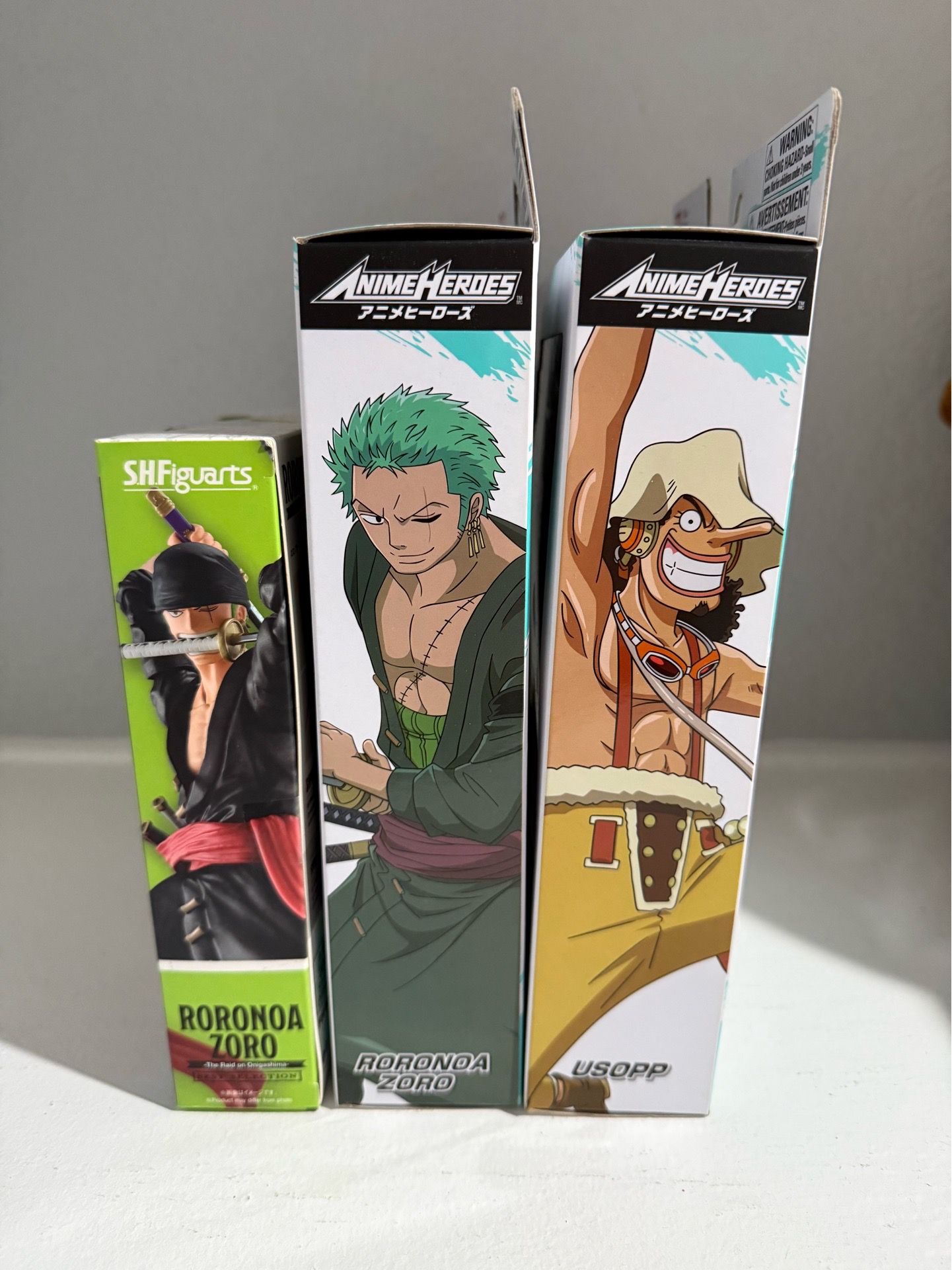 Zoro S.H.Figuarts and Zoro Anime Hero and UsoPP anime hero action figure