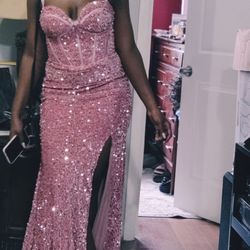Pink Sequin Dress 