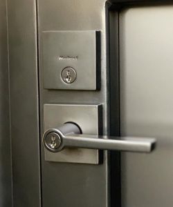 Kwikset Halifax Matte Black Entry Lock Set