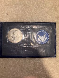 1974 Eisenhower Silver Dollar - Uncirculated w/ Blue Ike
