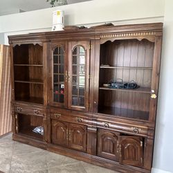 Used  Wood Display Cabinet