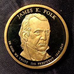 2009 S James K.  Polk Dollar Coin Proof