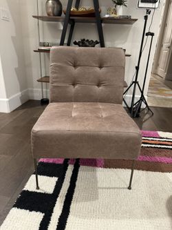 LIKE NEW Modern Leather Accent Chair