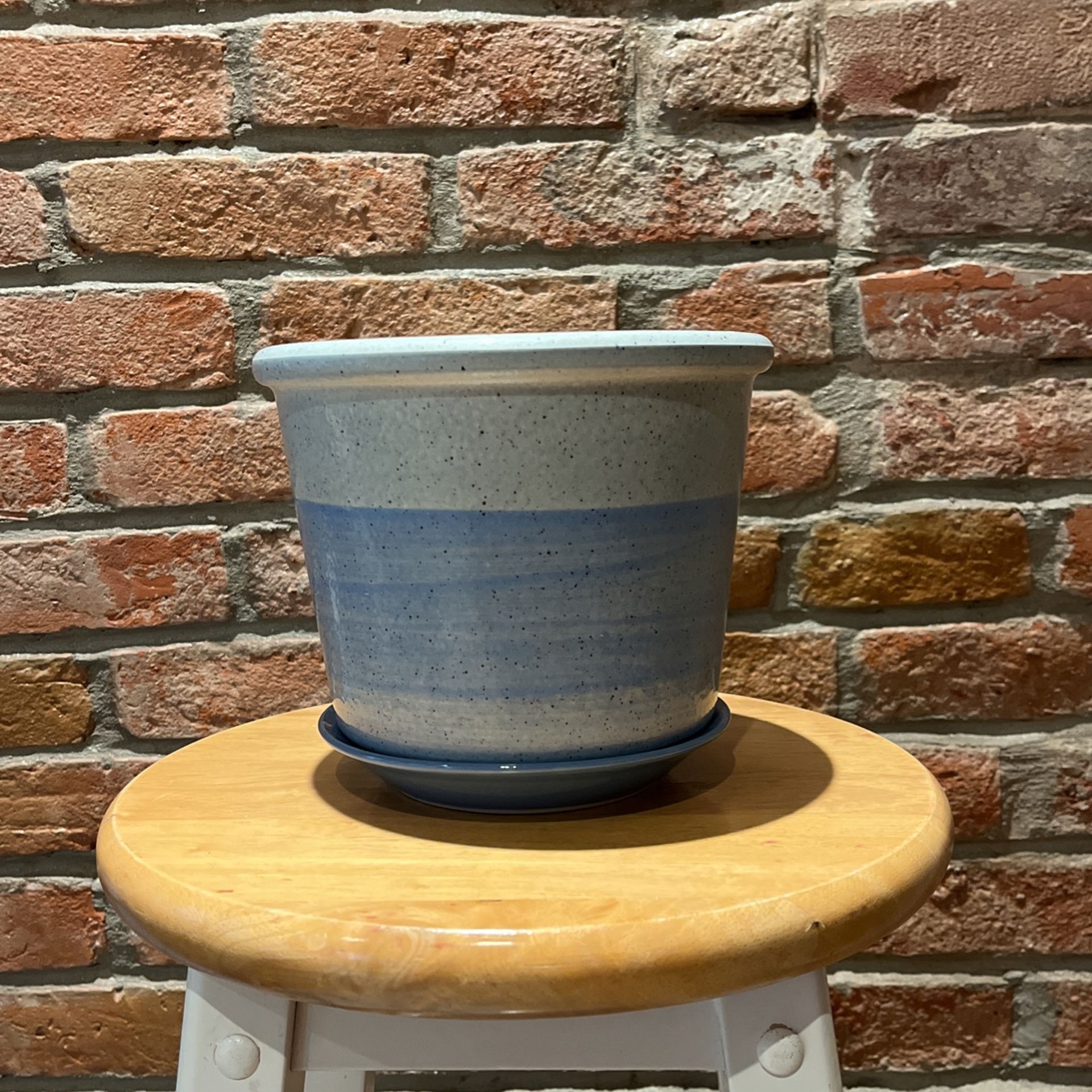 Blue Plant Pot With Drainage 