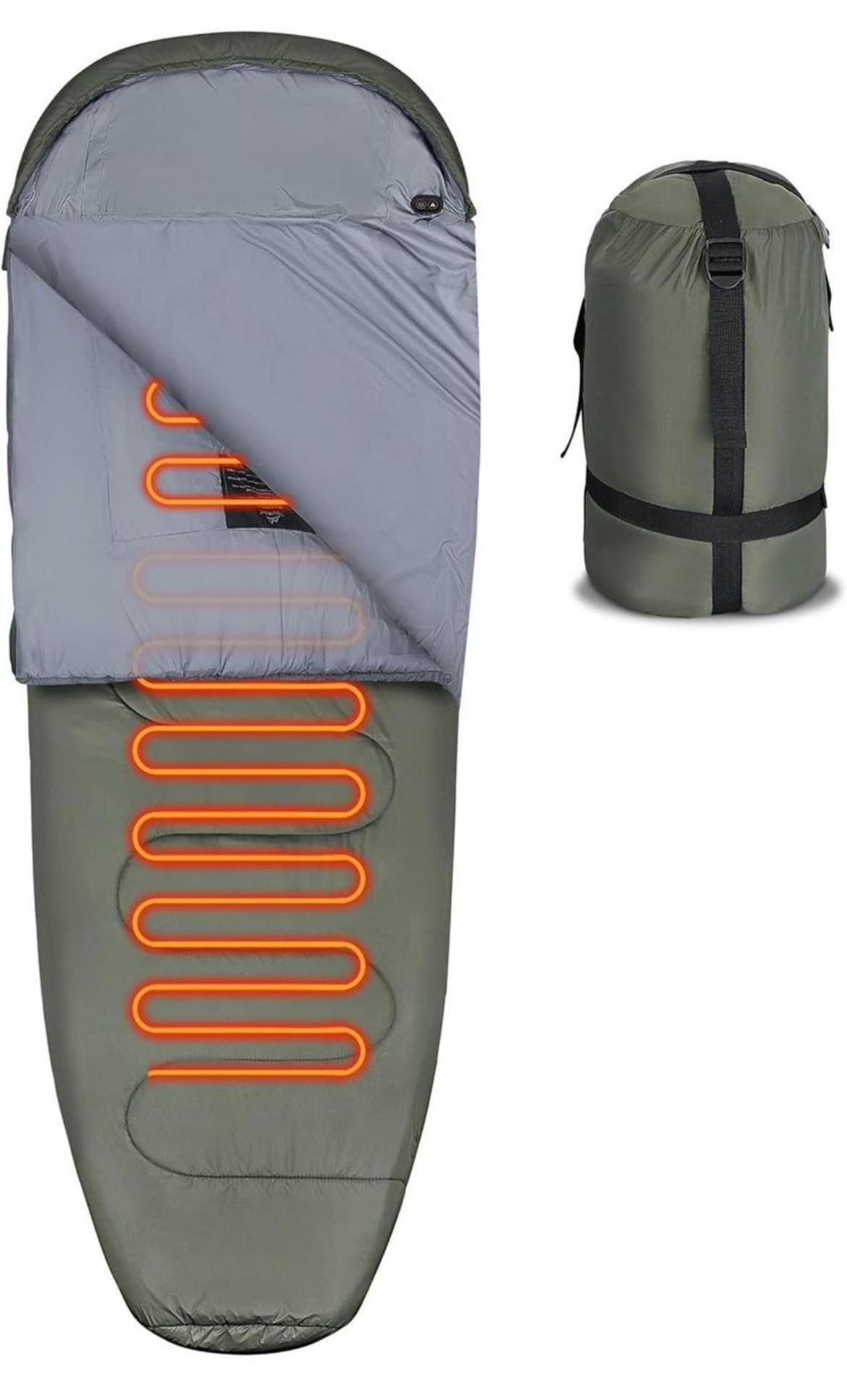 Adult Heated Sleeping Bag with 12V Battery