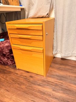Oak filing cabinet