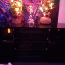 Glass Entertainment Center Good Condition 18" Across and 40" Tall $80.00