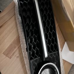 Black Fog Light Grille Lower Trim Grill Cover For Audi A4 B8 2009 2010 2011 2012