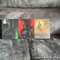 MW II, MW III, Diablo 4 Steel Book Game Cases (cases only)