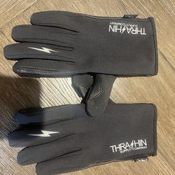 Thrashin Supply “Stealth Windbreaker” Gloves / Harley Davidson Motorcycles / Dirtbike MX Moto / BMX Bicycles (Size Large) 