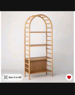 72" Holladay Arch Curved Wooden Bookcase - Threshold™ designed with Studio McGee