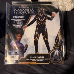 Black Panther Wakanda Forever Child Costume Size M (8-10)