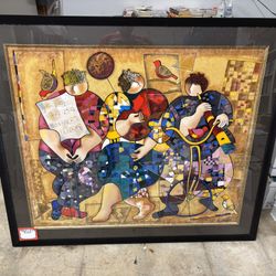 Signed L Dory Musician Painting  49” X 42”