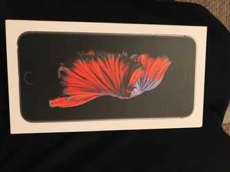 iPhone 6S plus empty box with apple stickers