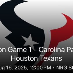 Carolina Panthers Vs Houston Texans