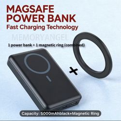 A Highly Functional Mobile Phone Accessory, This Magnetic Wireless Charging Power Bank Features a 5000Mah Battery. It Offers USB-C Bidirectional Fast 