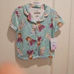 Disney Frozen 2-Piece Short Pajama Set For Girl's Size 4 NWT