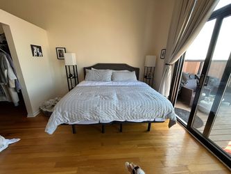 MOVING SALE NEED GONE ASAP: Nectar Split King Adjustable Base, Mattress, and Headboard