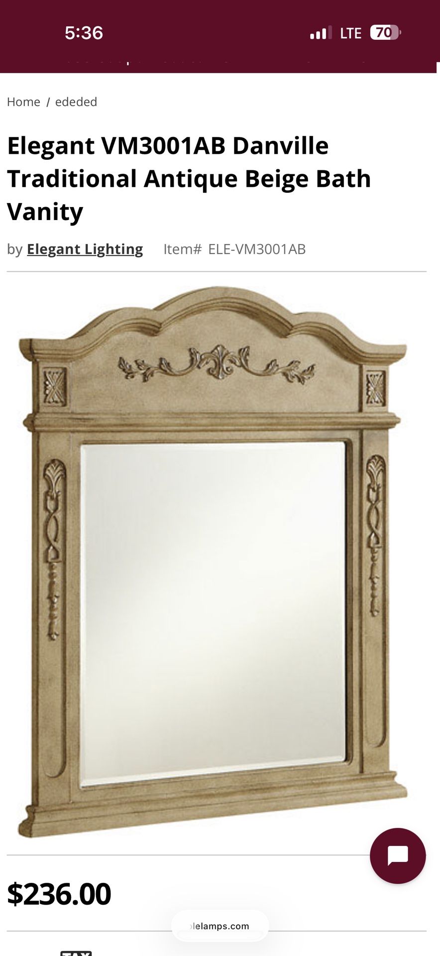 Antique Vanity Mirror