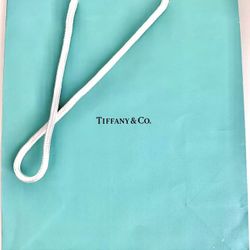 Classic Authentic Tiffany &Co Empty Blue Medium Paper Bag 10"x8"x4"