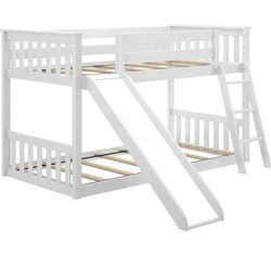 Twin Bunk Bed With Slide