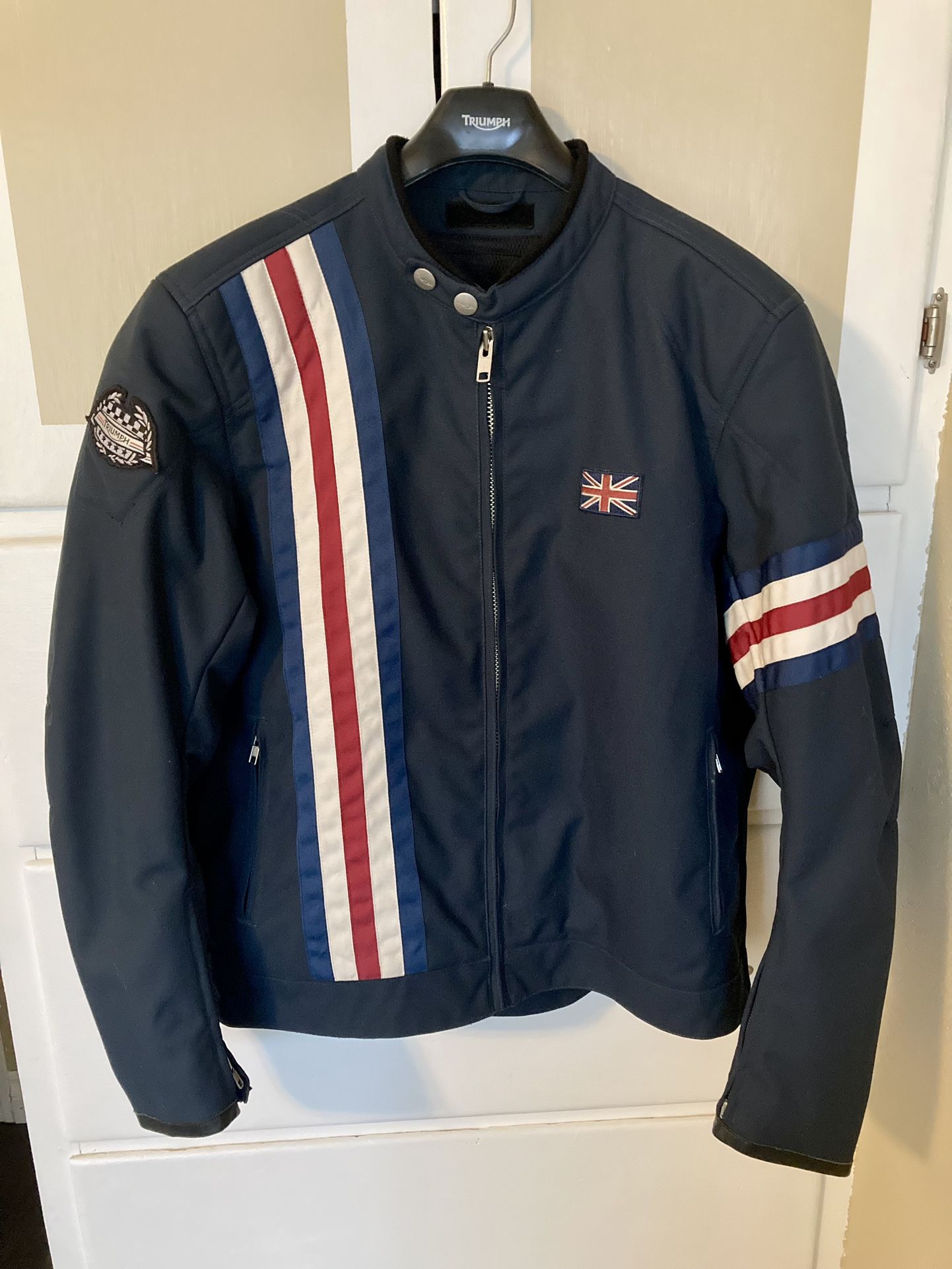 Triumph Newham Textile Retro Steve McQueen Motorcycle Jacket - Size 48 (XL) *Like New*