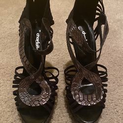 Black Heels With Print
