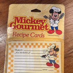 Vintage Mickey Gourmet Recipe Cards 