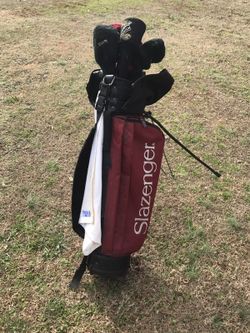 Set of slazenger graphite golf clubs