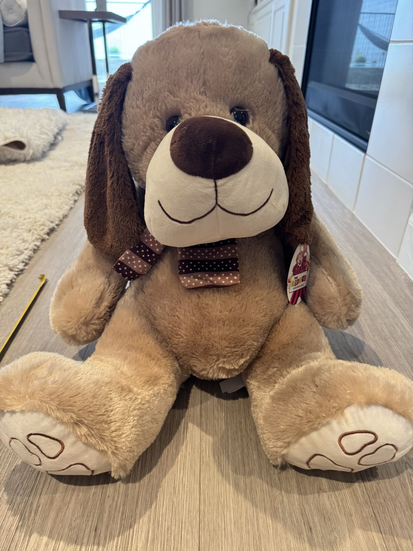 Build-A-Bear “Velvet Hugs” Puppy Dog Plush – 17” Tall (Seated Height)