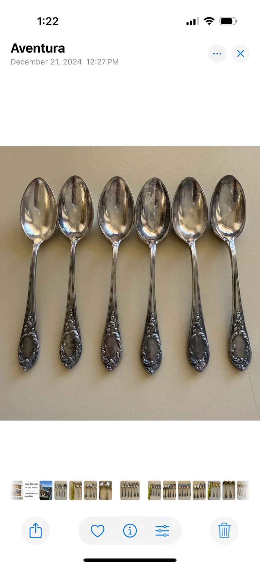 Vintage Coffee Spoons 6 Pcs Melchior