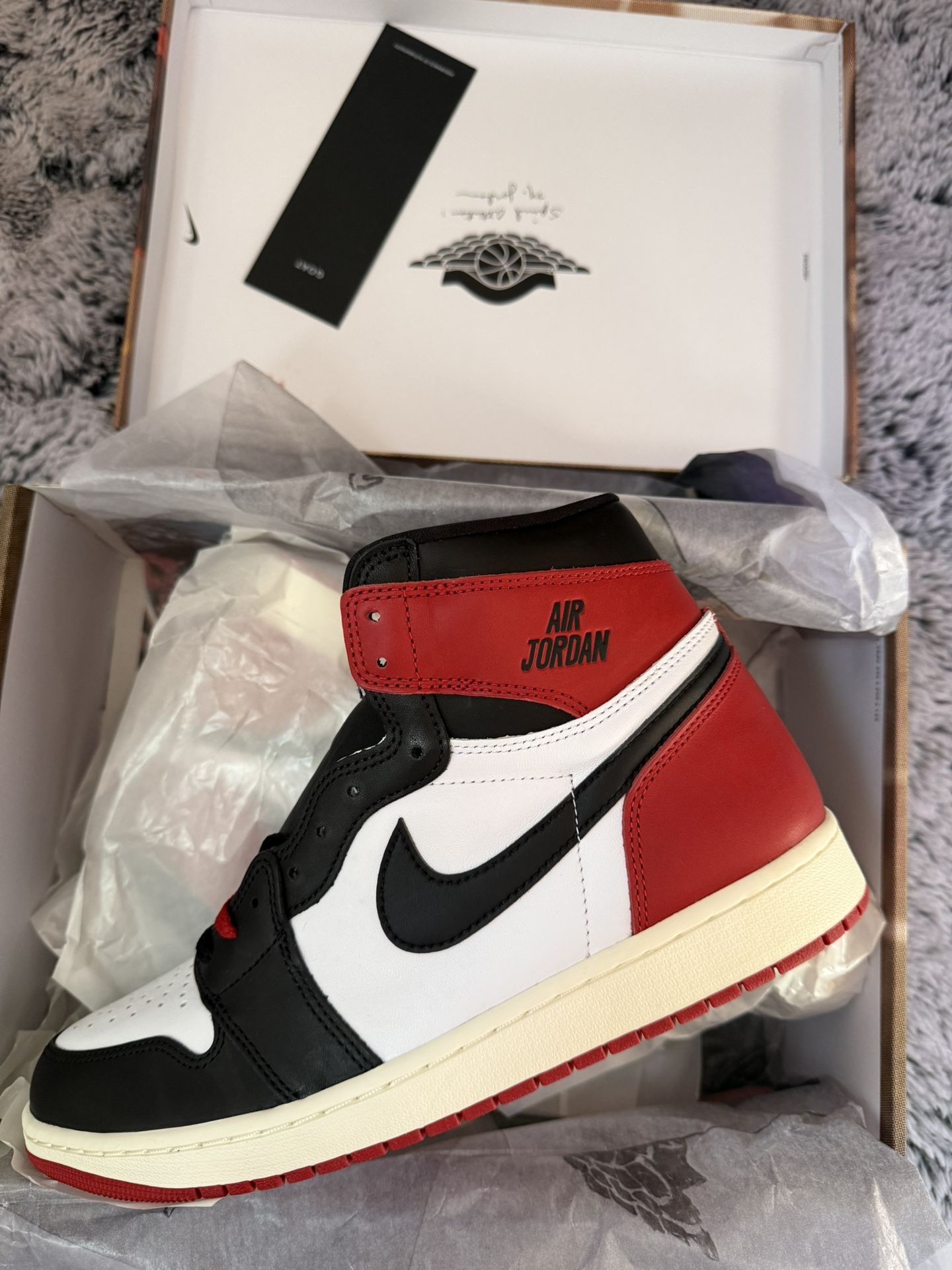 Jordan 1 Black Toe Reimagined Size 12 New