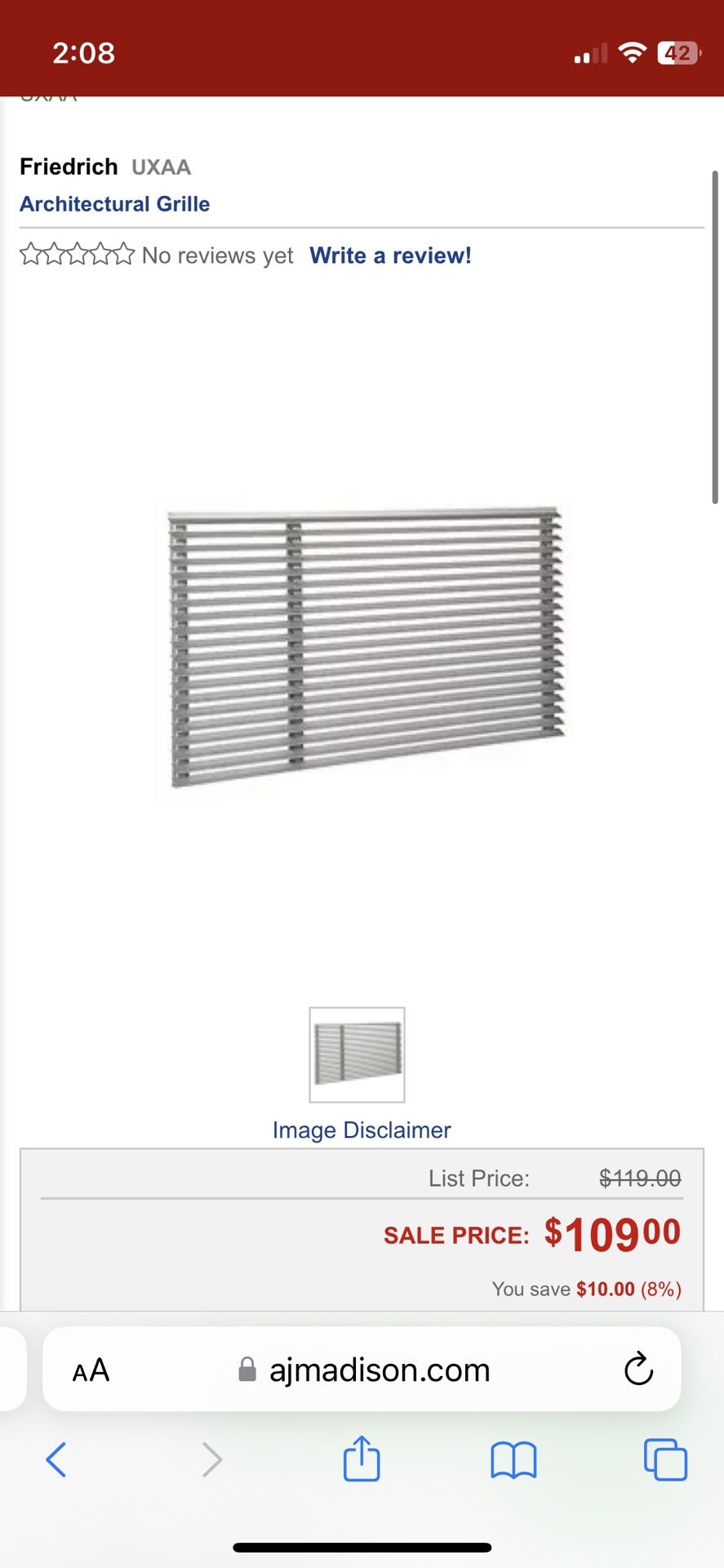 Friedrich Architectural Grille
