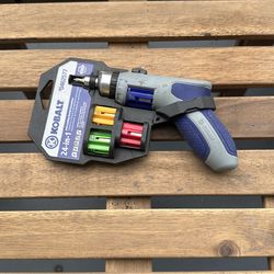 Kobalt 24 and one ratchet screwdriver with drill bits