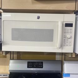 GE Over The Range Microwave in White with Convection Oven