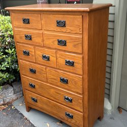Oak tall dresser  Craftsman style