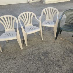 Plastic Outdoor Chairs $10 EACH
