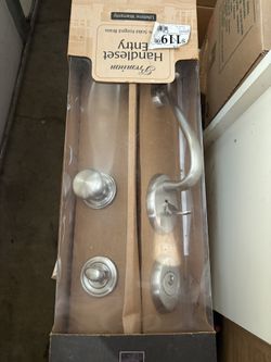 Brass Door Handle Set