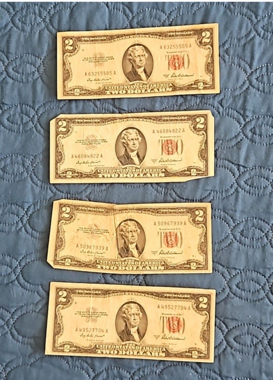 Series 1953 A Red Serial $2 Bill