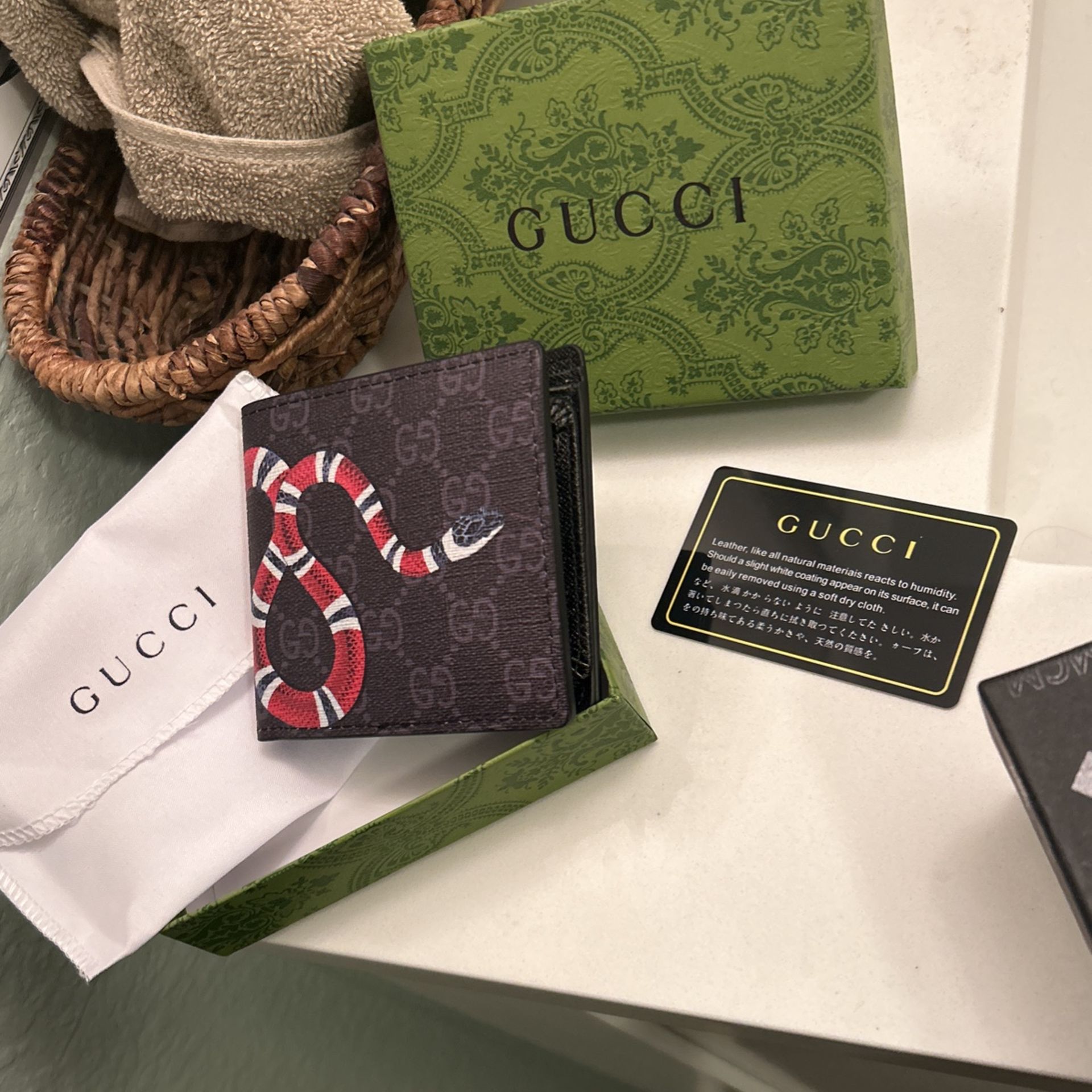 Black Gucci Supreme Wallet