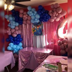 Stitch Balloon Garland And Backdrop