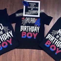 Personalized Matching Spiderman Birthday Shirt 🥳🕸