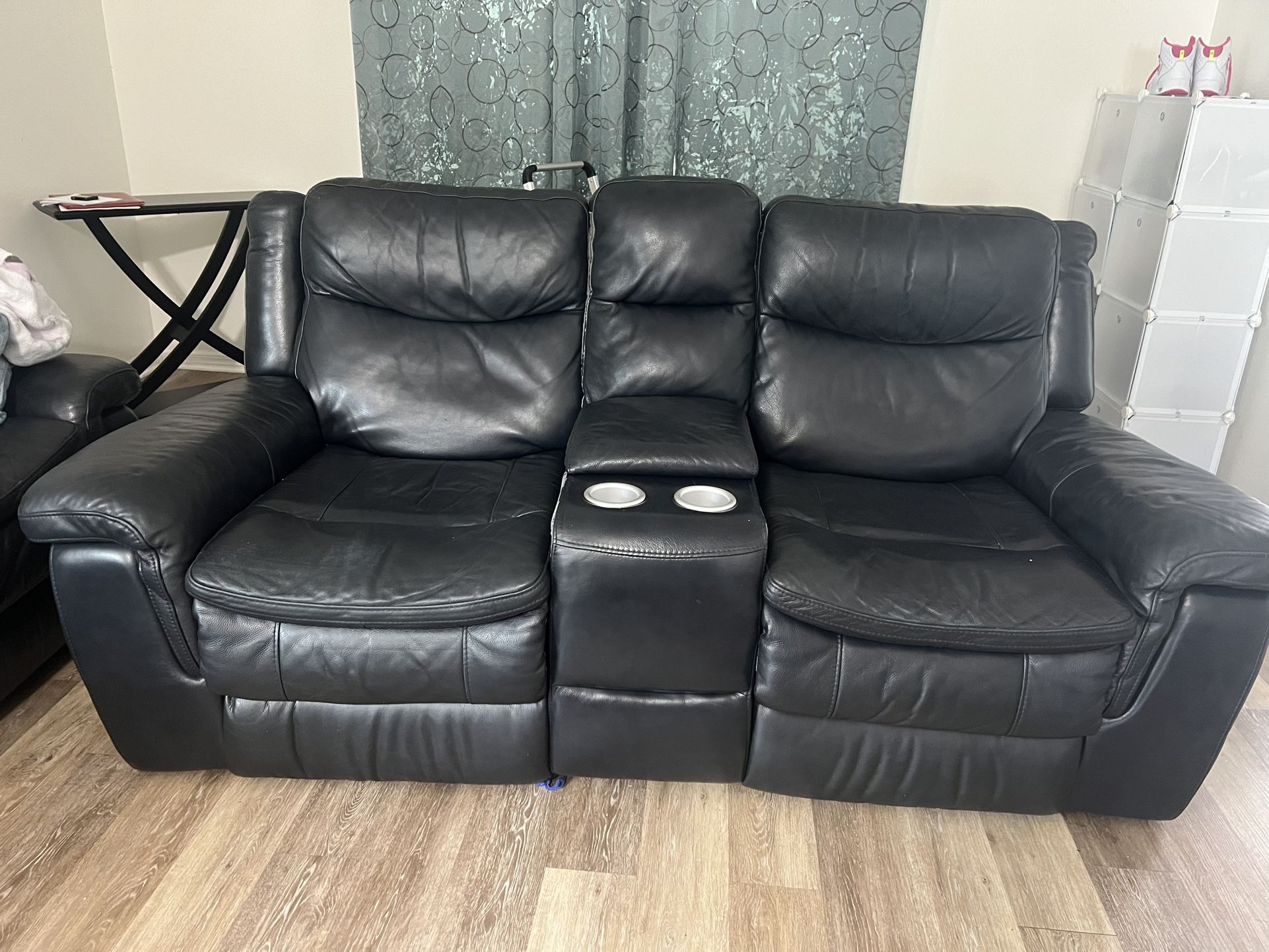 Leather Reclining Love Seat
