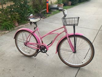 Bubblegum Pink Bicycle with basket