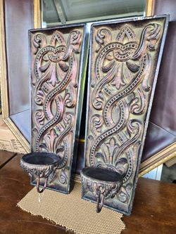 Pair of Ornate Scrollwork wall sconces