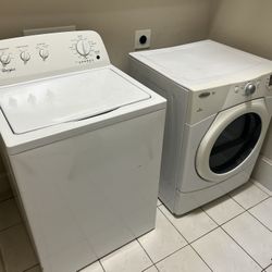 Whirlpool Top Load Washer And  Lower Load Dryer