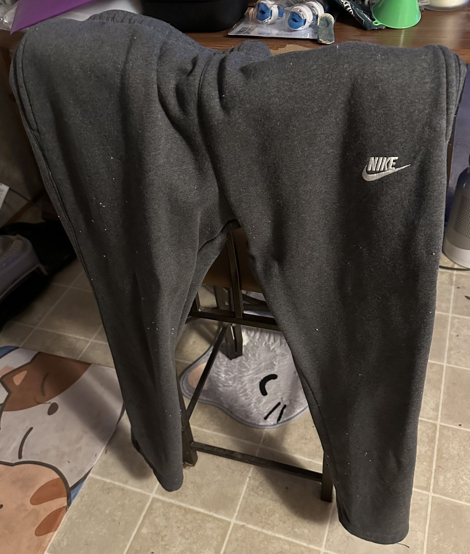 NIKE MEN'S FLEECE DARK GRAY SIZE LARGE